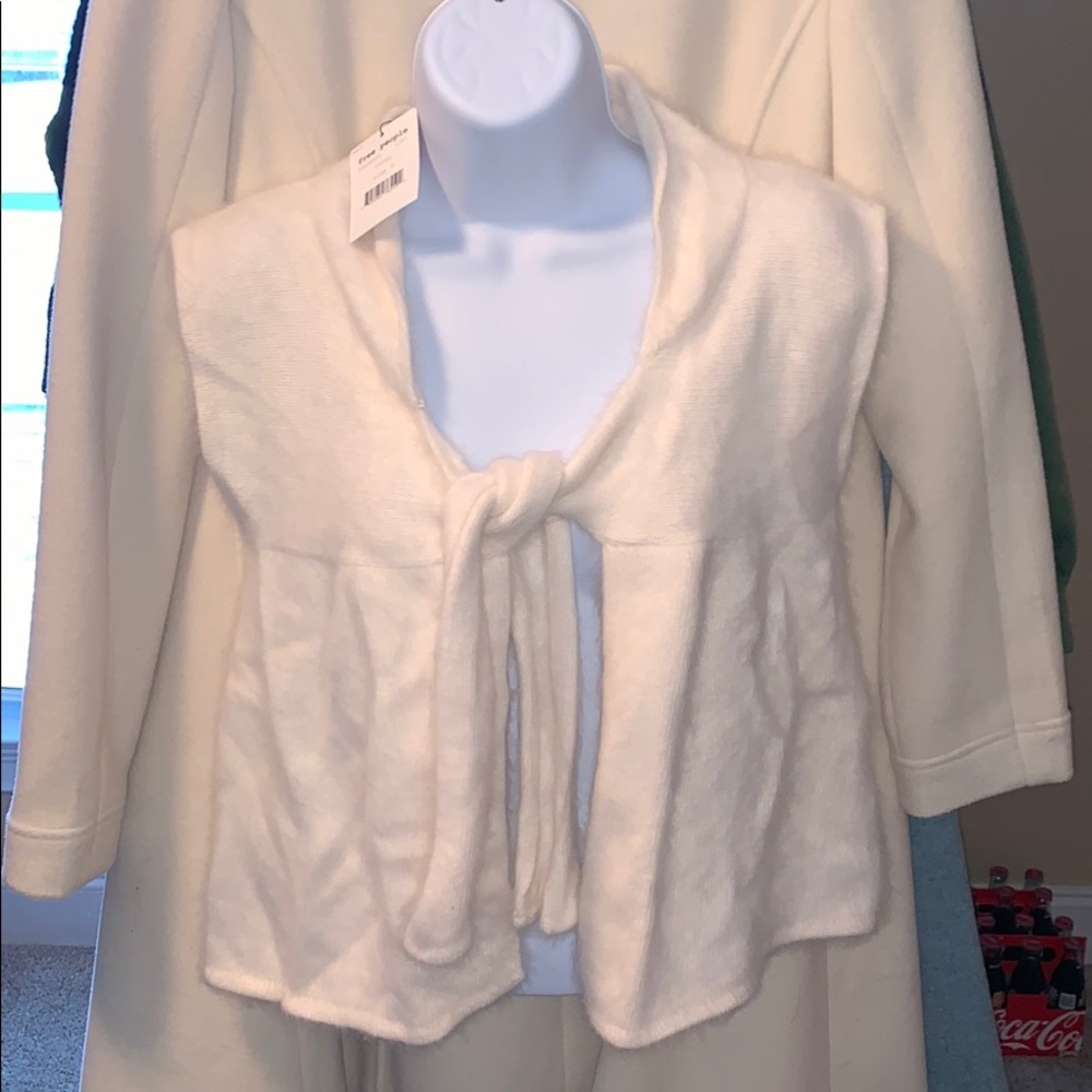 Ivory rabbit hair cardigan